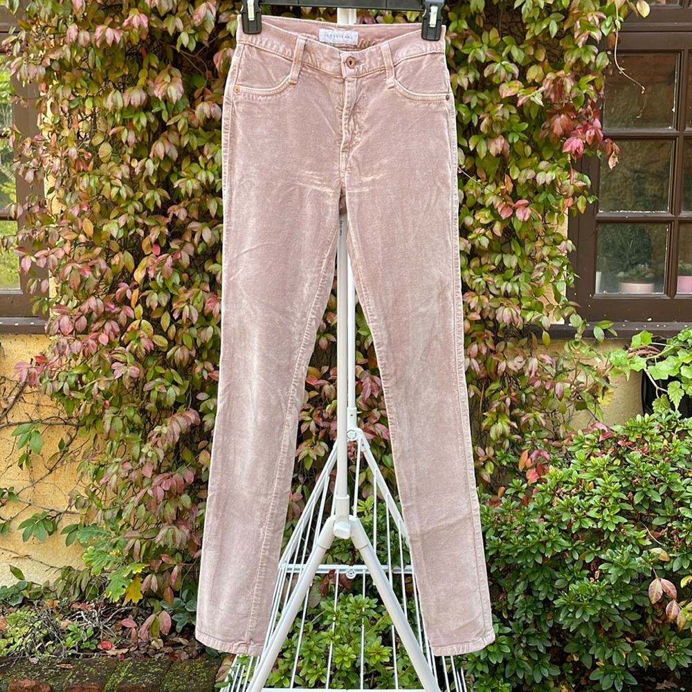 James, jeans, size 24, champagne, color, velour/velvet jeggings